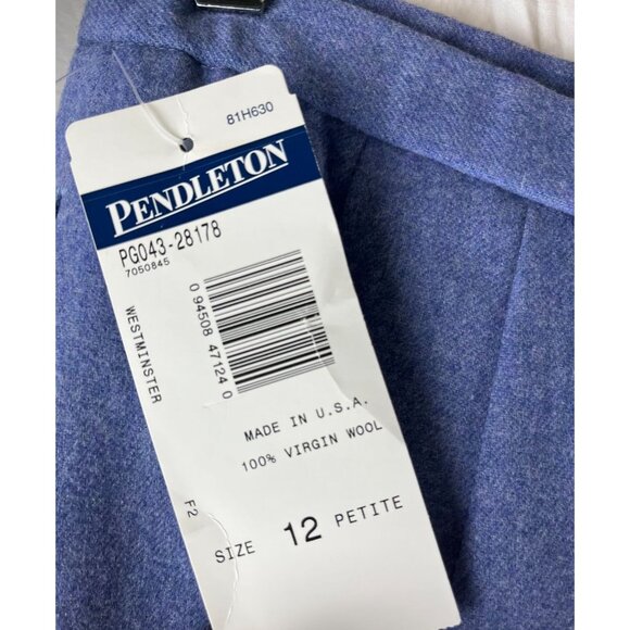 NWT Pendleton Westminster Light Blue Wool Midi Skirt, Women's Size 12 Petite - Picture 5 of 7